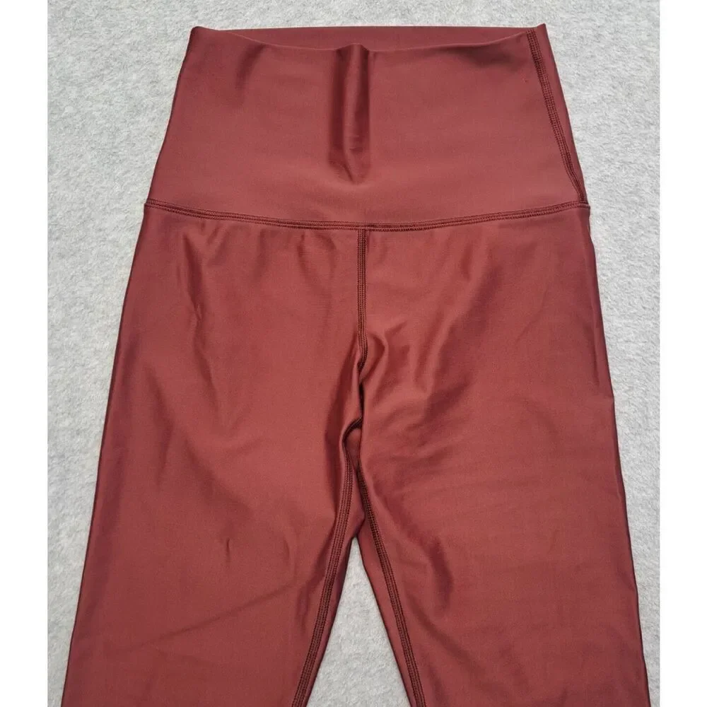 Offline by Aerie Women's Legging M 7/8 Burgundy High Rise Short Inseam - Picture 4 of 9